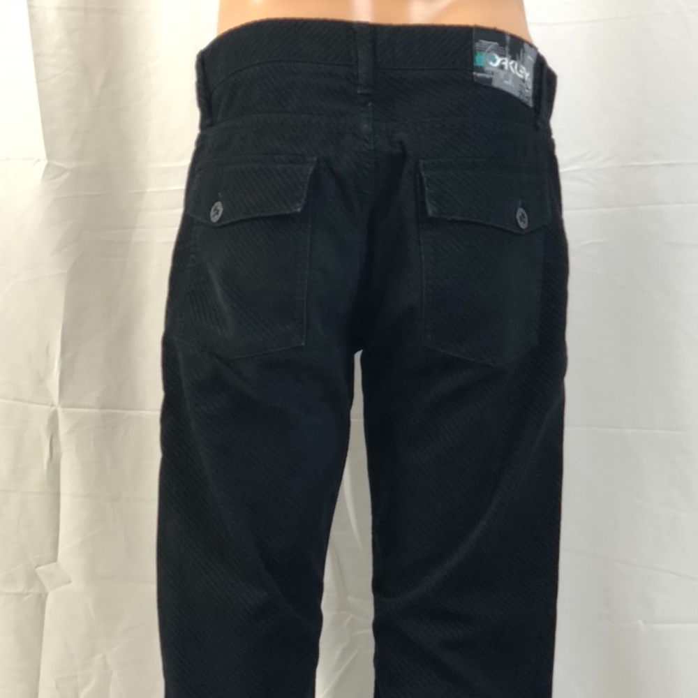 OAKLEY MEN'S BLACK CORDUROY PANTS SIZE 32W 32L